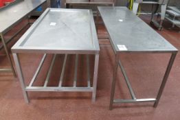 (2) Stainless steel preparation tables
