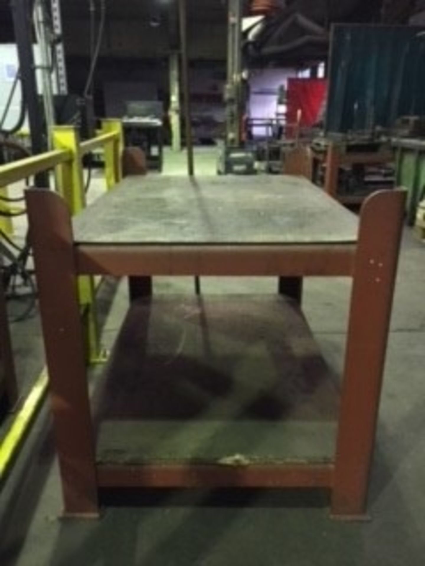 (2) Steel pallet benches