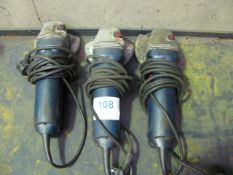 (3) Bosch 240V hand grinders