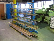 Steel single sided rack & contents