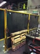 (6) Floor fitted steel framed welding screens