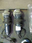 (2) Bosch 240V hand grinders