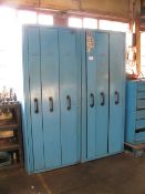 (2) Fami steel upright chests of three drawers with contents of BT50 tooling