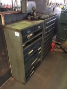 (2) Steel storage cabinets & contents