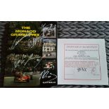 ** Regretfully Withdrawn ** The Monaco Grand Prix HB book by Alex Rollo. Signed by F1 Drivers
