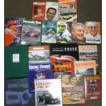 Assorted Motor Racing Books from the John Fitzpatrick Collection.