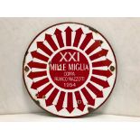 1954 Mille Miglia Enamel Sign