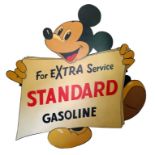 Hand Painted Mickey Mouse Gasoline Advert