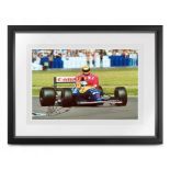 Silverstone 'Taxi For Senna' signed by Nigel Mansell MBE