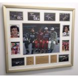 Mansell, Prost, Piquet signed presentation