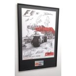 Multi-signed British Grand Prix poster