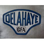 Delahaye lacquered sign