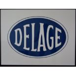 Delage lacquered sign