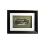 Framed and Mounted Land Rover Badge*