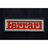 'Ferrari ' Logo Framed Sign