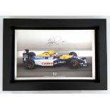 Nigel Mansell CBE signed metal print.