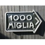 'Mille Miglia' aluminium sign