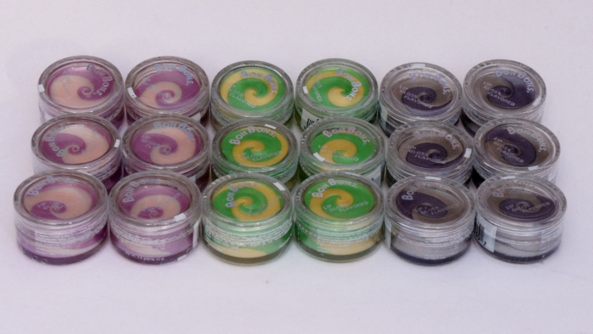 288 x Bari Bon Bons Swirl Lip Gloss Pots – 2 Shades – NO VAT - UK Delivery £15