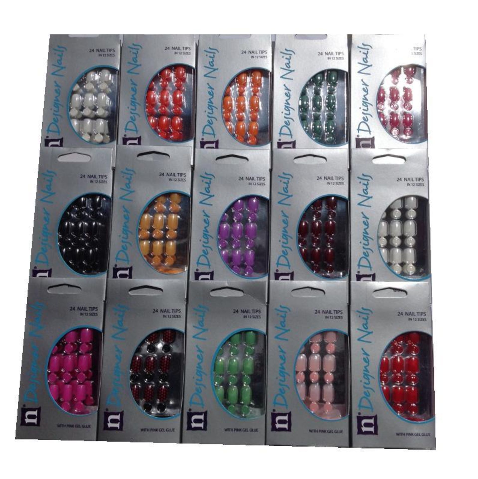 500 packs False Nails – 6 Shades – NO VAT