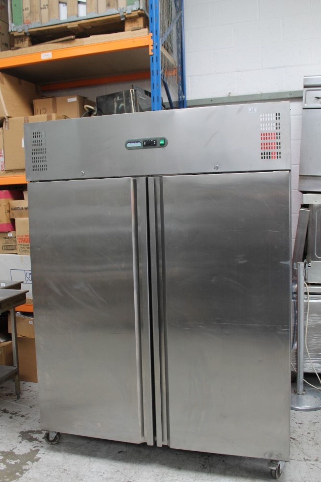 Polar Stainless Steel Double Door Catering Fridge – Tested – NO VAT   Model U634 450w – W148cm x