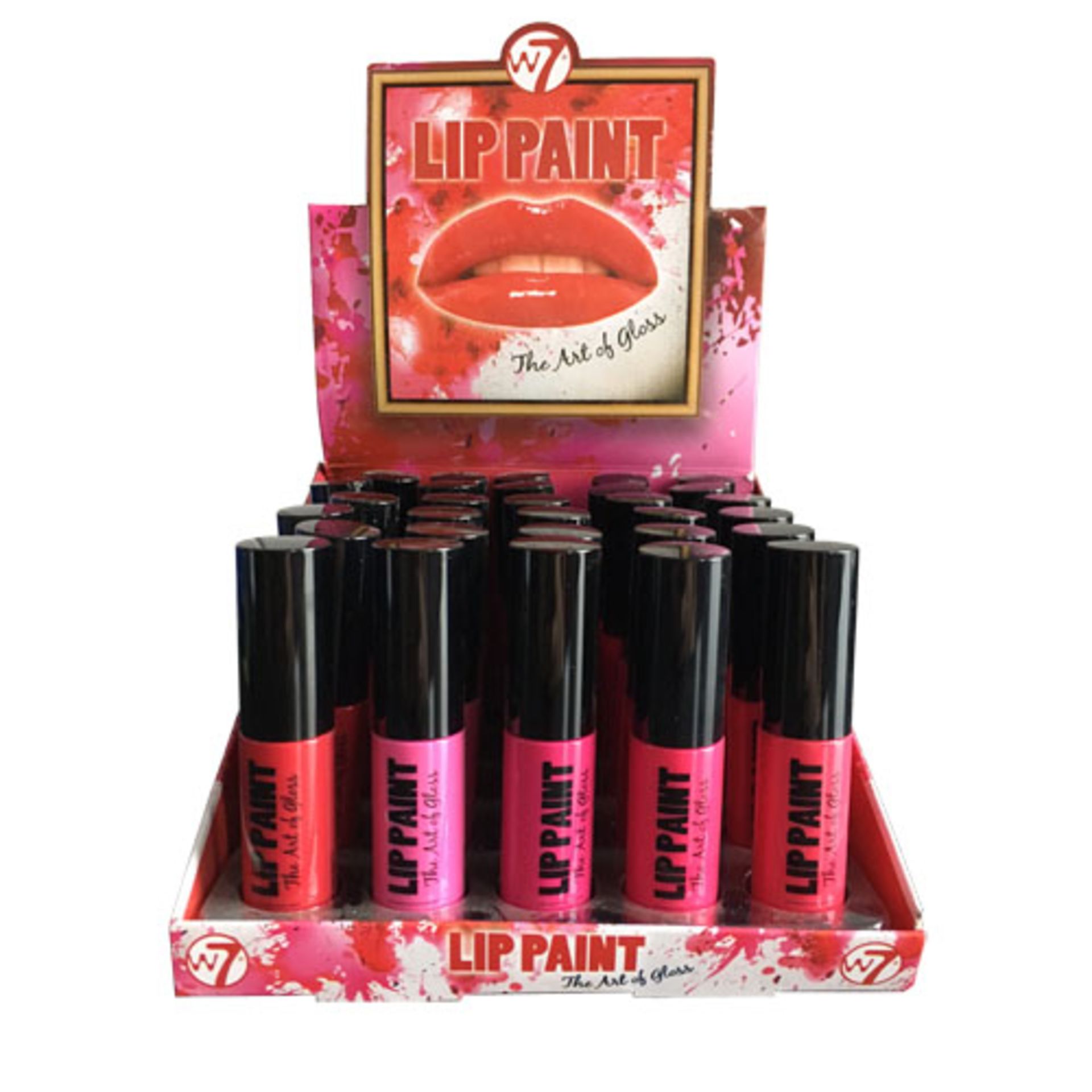 540 w7 Lip Paint – in Retail Displays – 5 Shades – NO VAT   UK Delivery £15