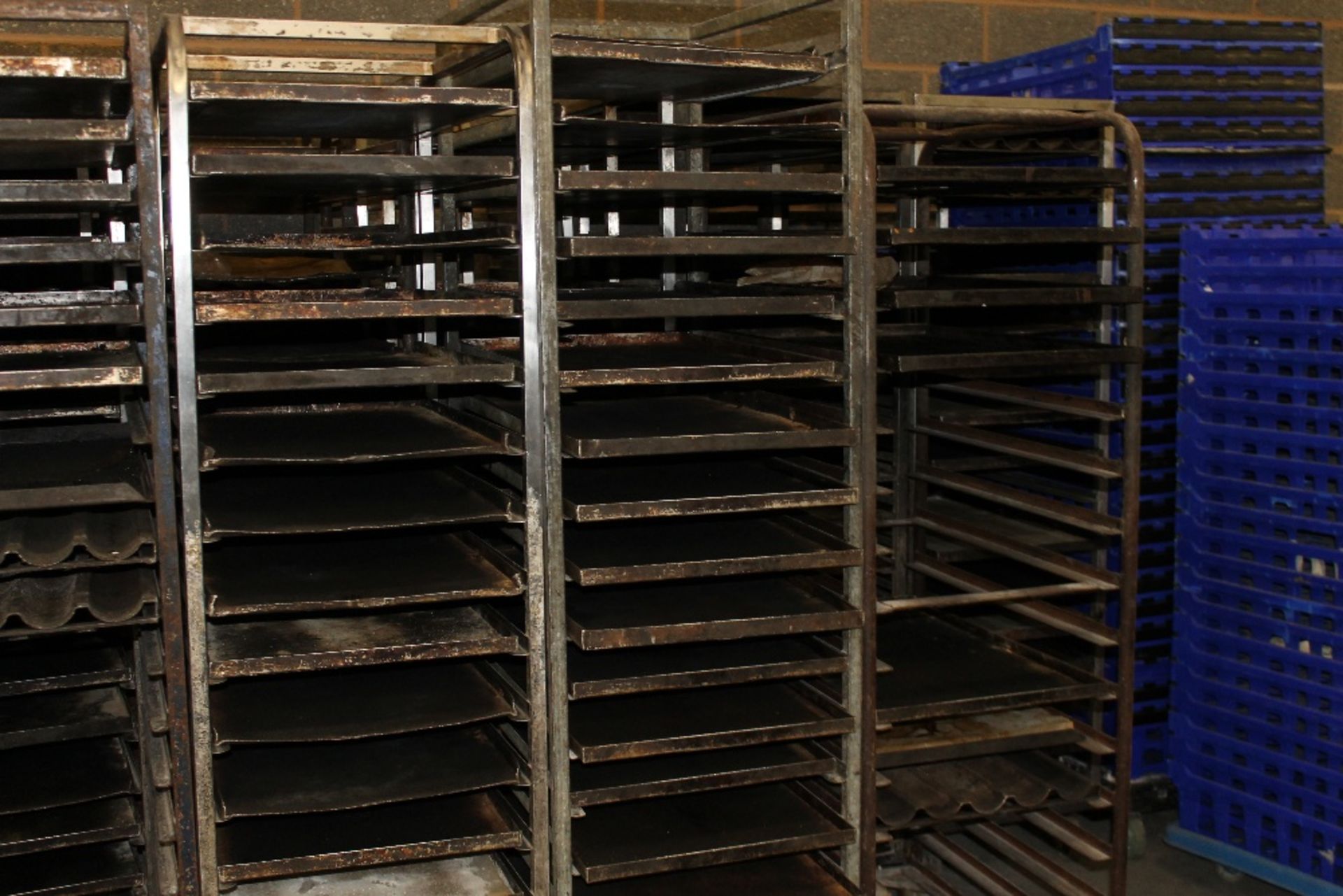 7 x Bakery Racks + some steel 30” x 18” baking trays + French Stick Trays Collect from Alcester ,