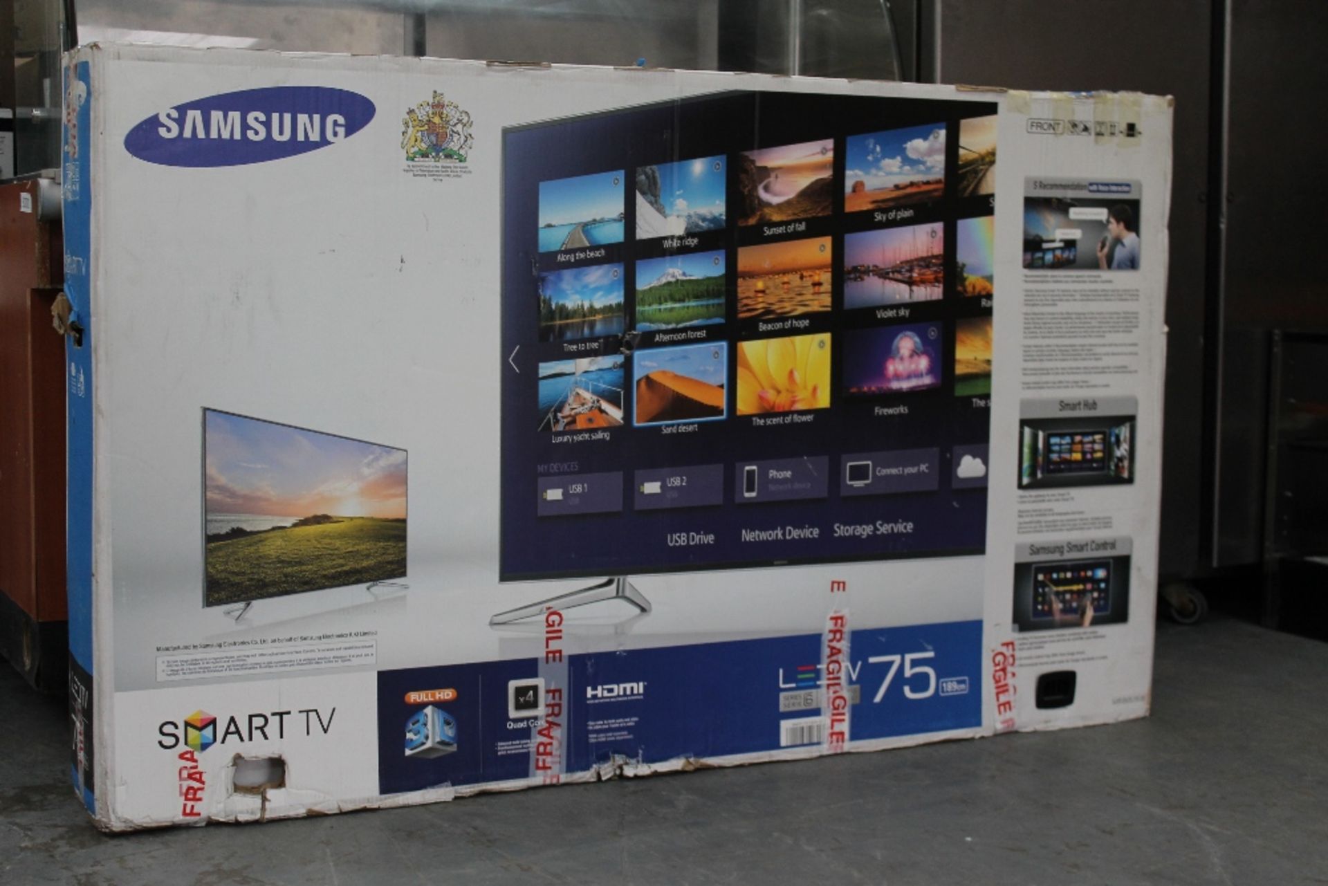 Samsung Smart TV – Full HD 3D – 189cm – Cracked Screen – NO VAT - Image 3 of 3