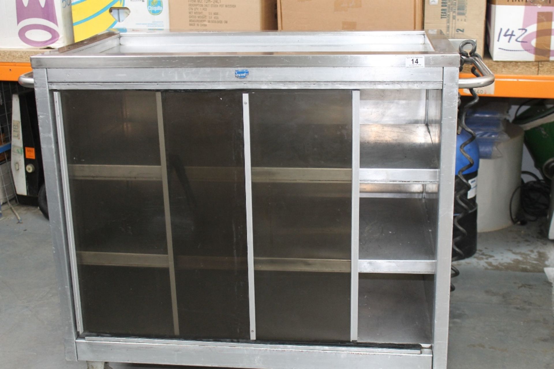 Grundy Mobile Hot Cupboard – Tested - NO VAT – serial no: 14567 – 900w   W110cm x H88cm x D80cm - Image 2 of 6