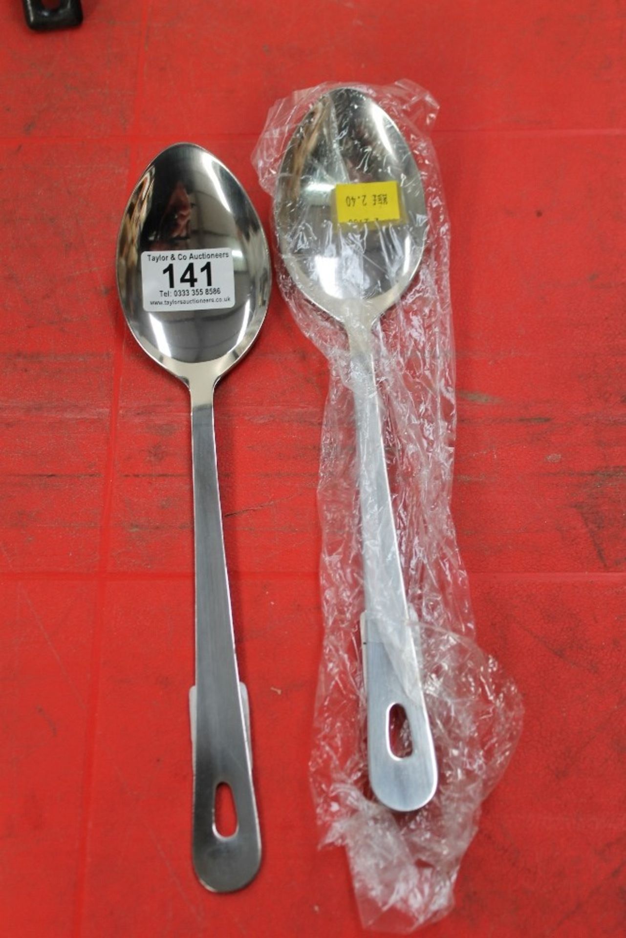 2 x solid spoons 12" – NO VAT