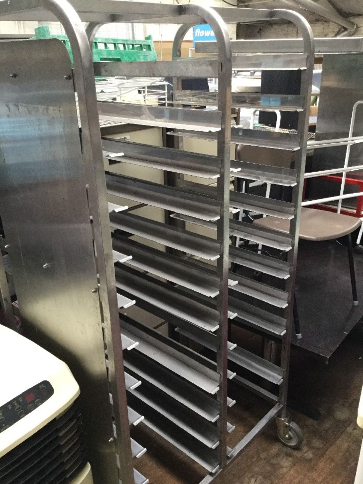 Double Stainless Steel Tray Trolley – NO VAT