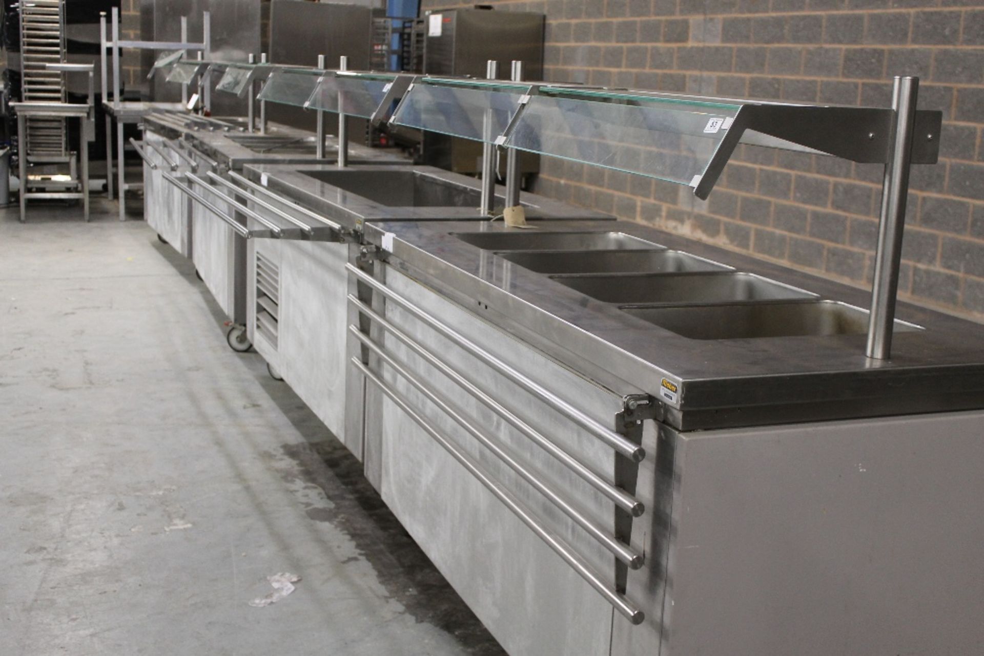 Rieber Rolling Hot Buffet Unit – 4 Well Bain Marie -under storage + Tray Rail – 3-ph W177cm x H136cm - Image 2 of 2