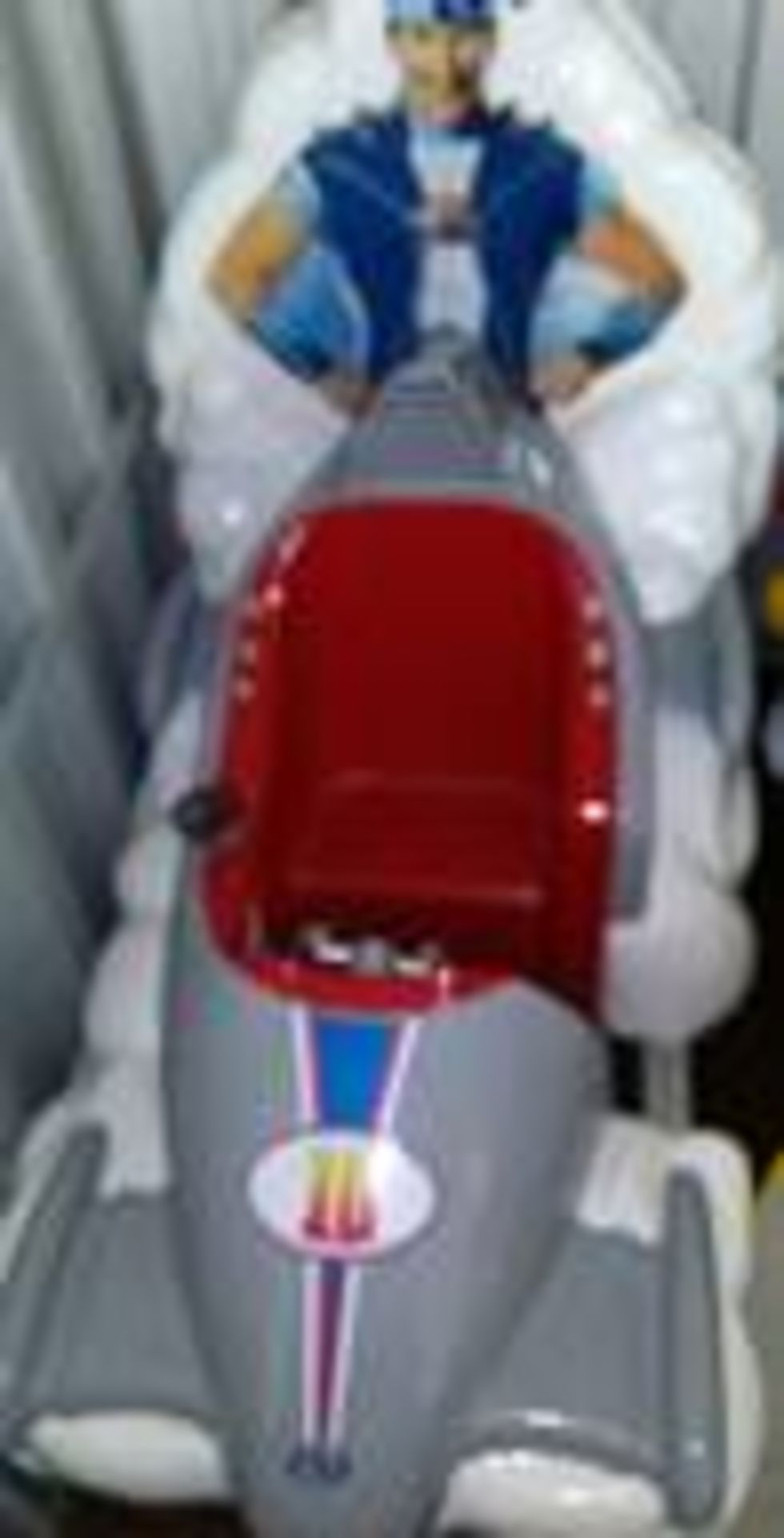 Lazy Town Child Ride – Gel coated ride , steering wheel has chips but can be sprayed - Popular ride