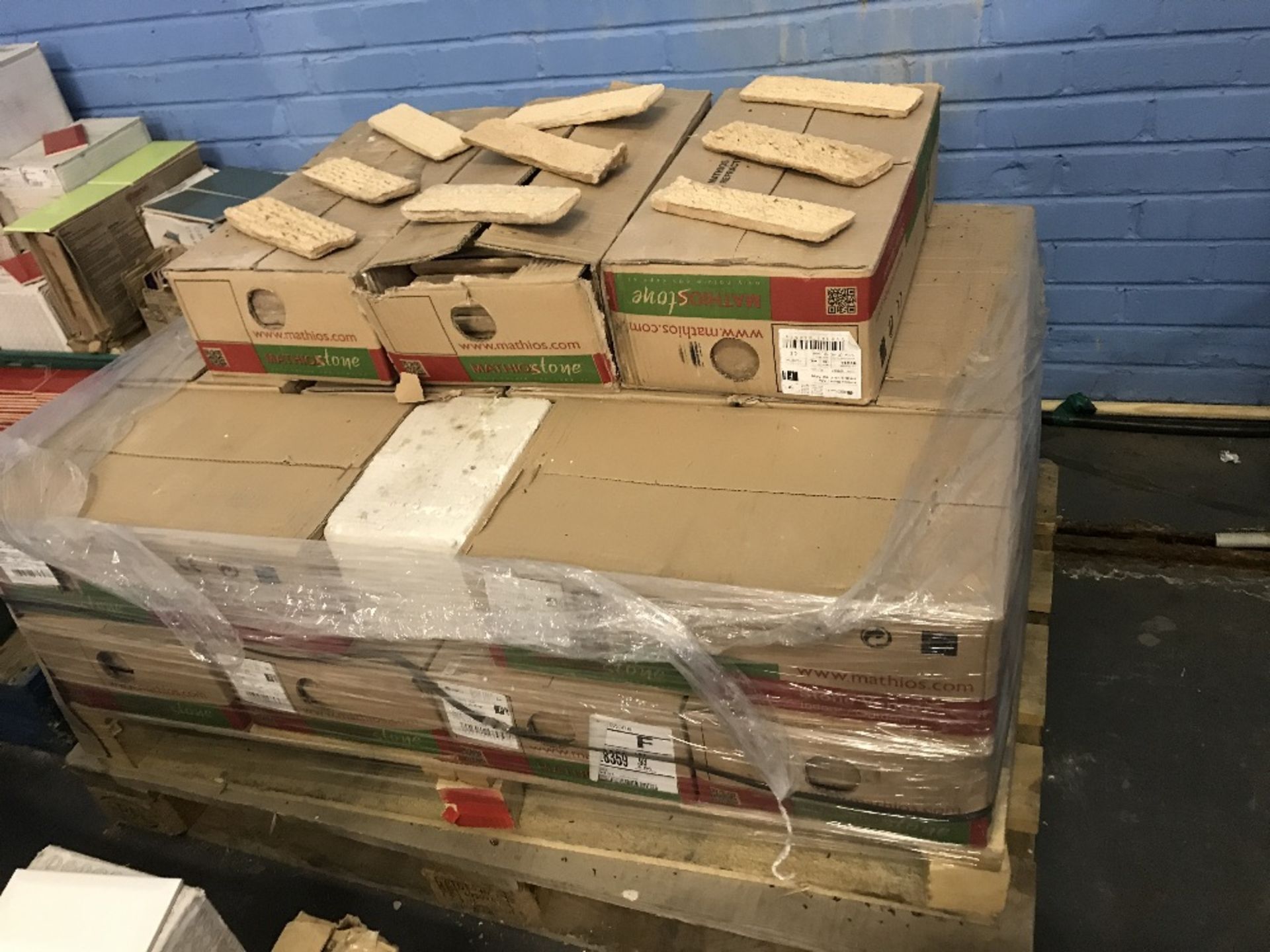 Pallet of Textured wall tiles