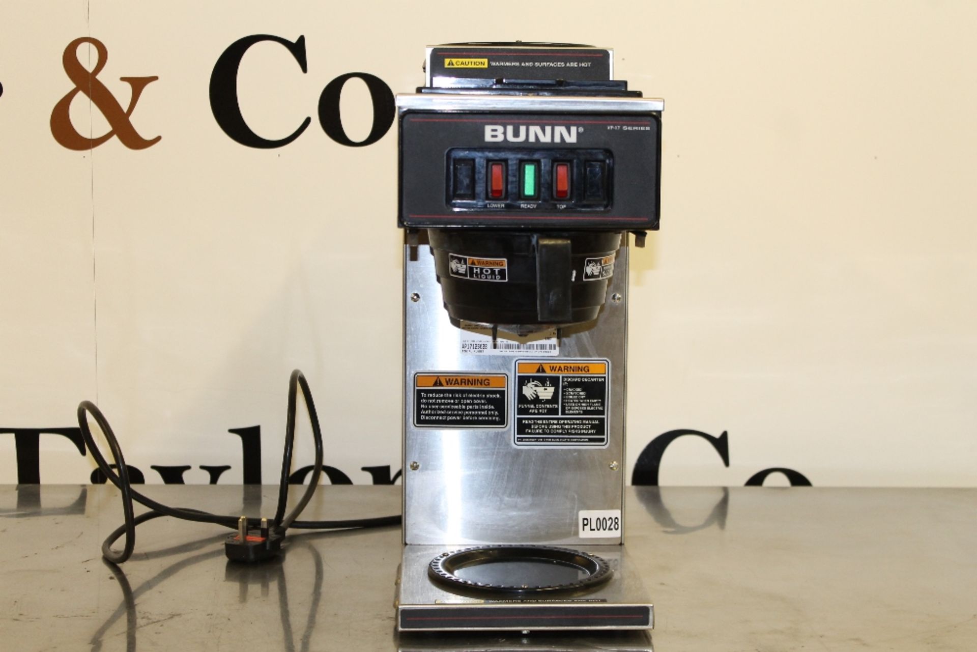 Bunn – as new – Coffee Peculator – Model VP17A – NO JUGS – NO VAT - Image 2 of 2