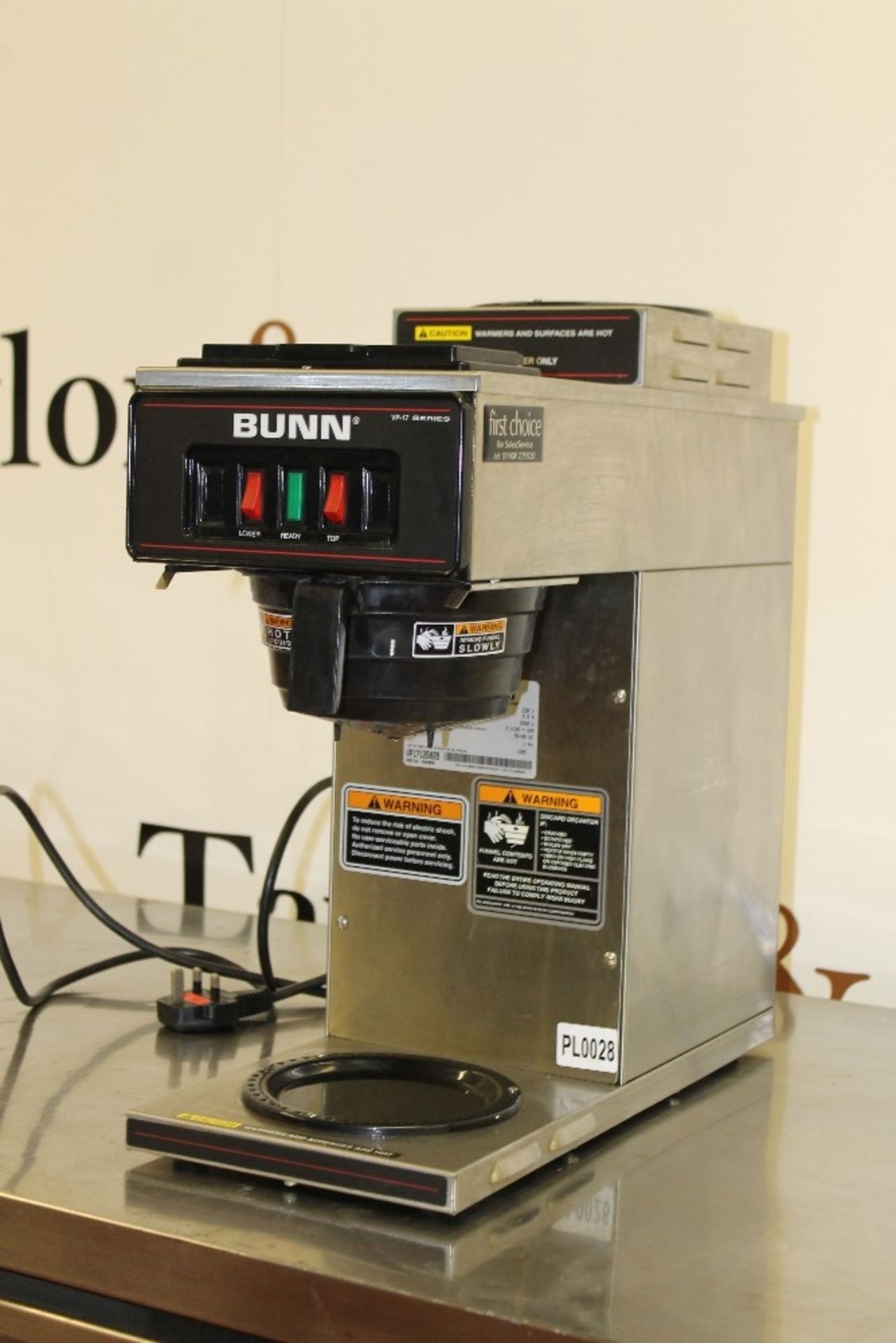 Bunn – as new – Coffee Peculator – Model VP17A – NO JUGS – NO VAT