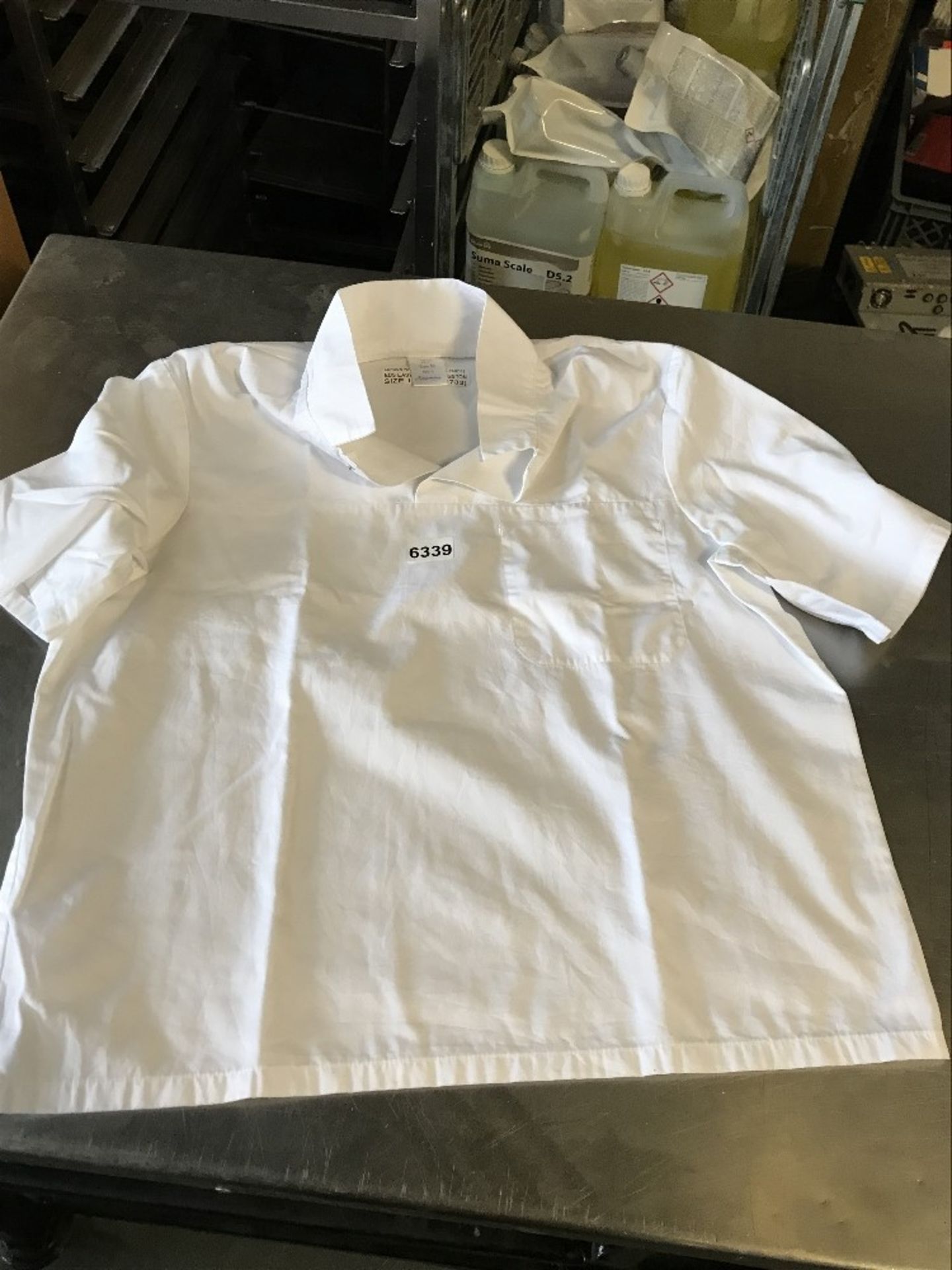 6 x white chefs jackets xl