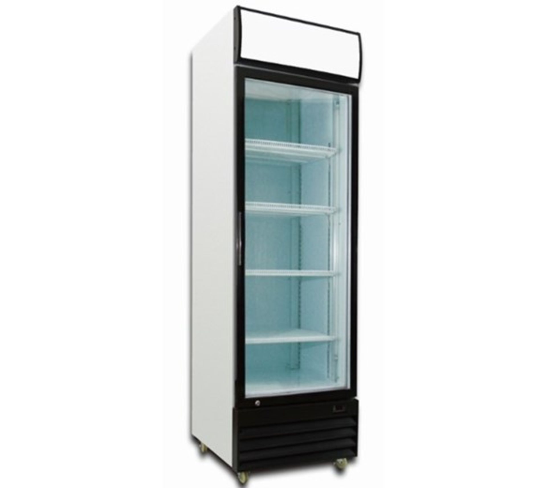 New 375ltr Glass Door Display Fridge Dimensions: W: 578mm x D: 605mm x H: 1980mm