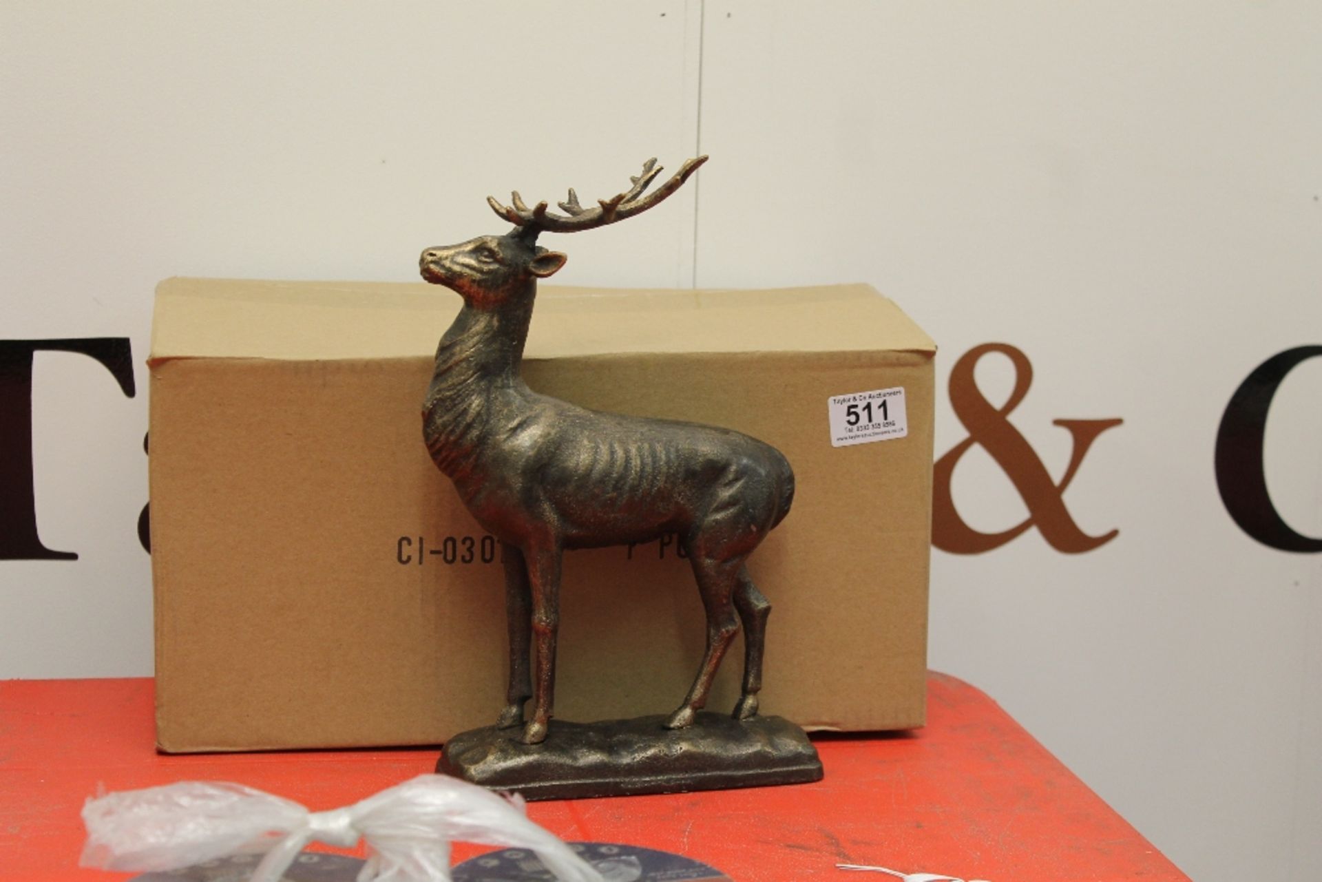 Deer on Base Figure – Cast Metal - Image 2 of 2