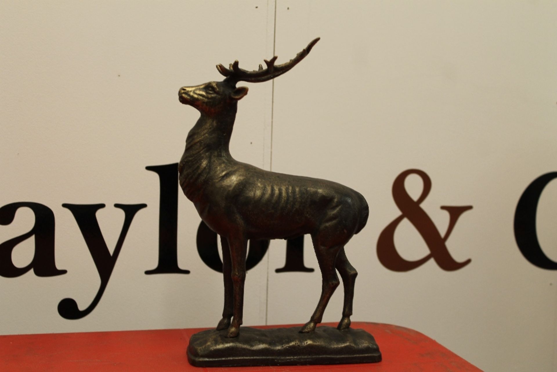 Deer on Base Figure – Cast Metal