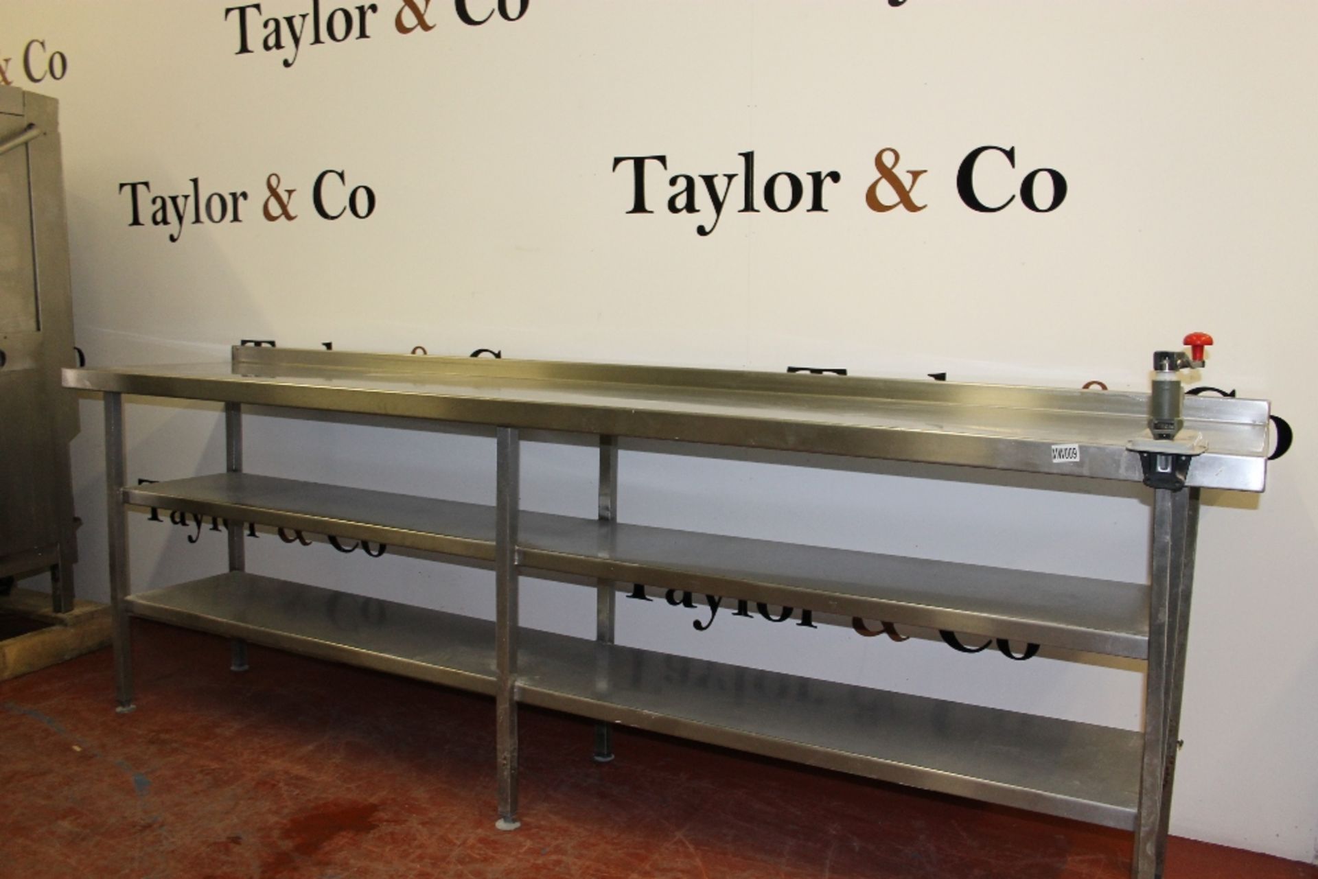 Stainless Steel Table with Under Shelf + Bonzer Can Opener – W260cm x H90cm x D56cm - Image 2 of 2