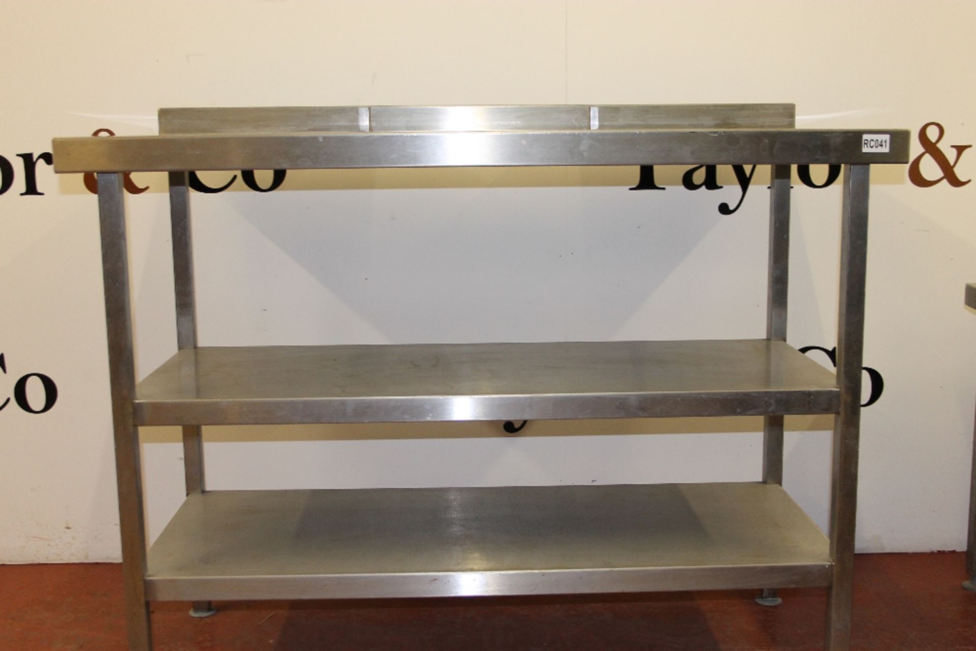Stainless Steel Table with 2 Under Shelves W120cm x H95cm x D62cm