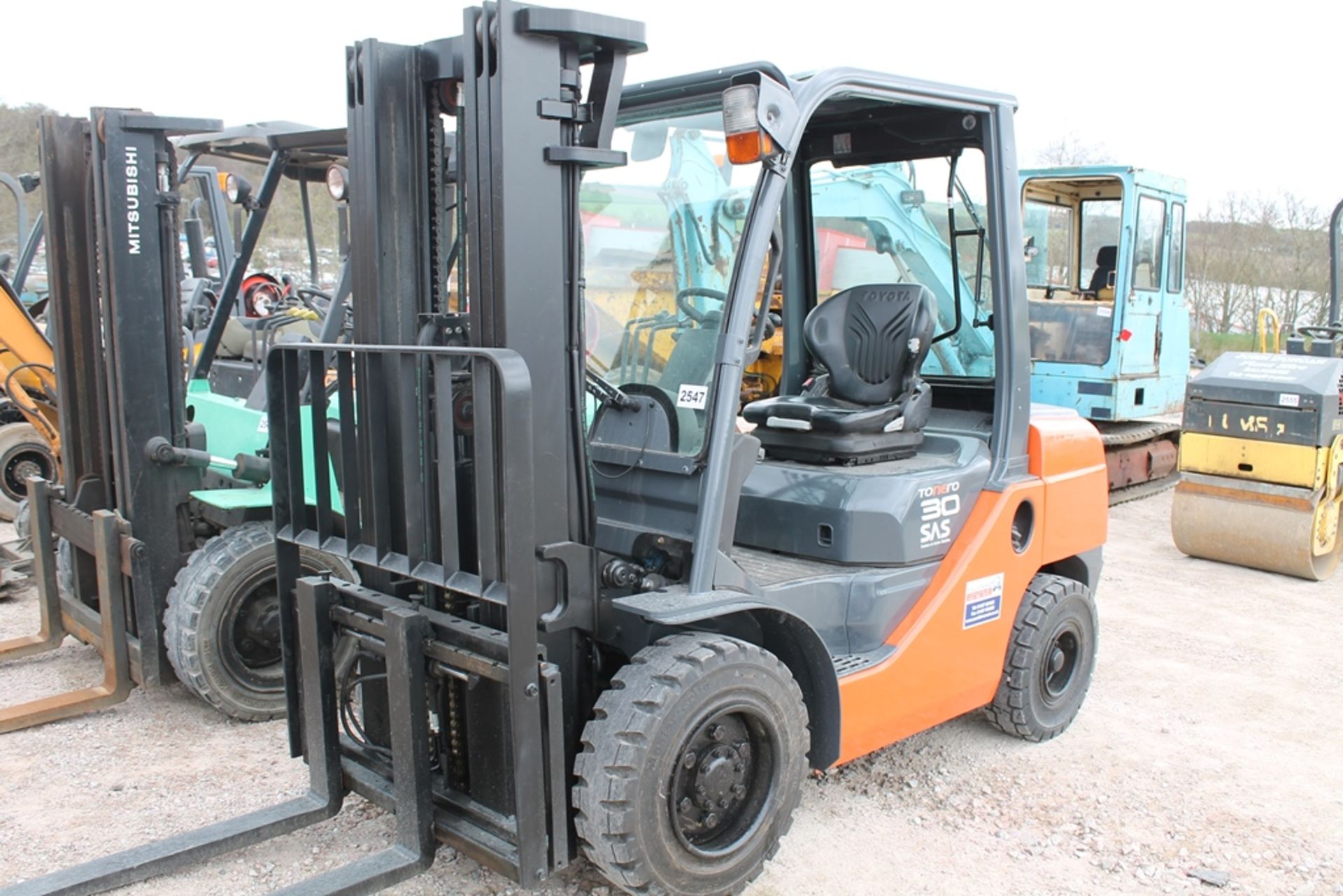 TOYOTA FORKLIFT , 02-8FDF30, DIESEL POWERED, LOLER CERTFICATED, SIDE SHIFT, 4.3M FULL FREE LIFT MAST