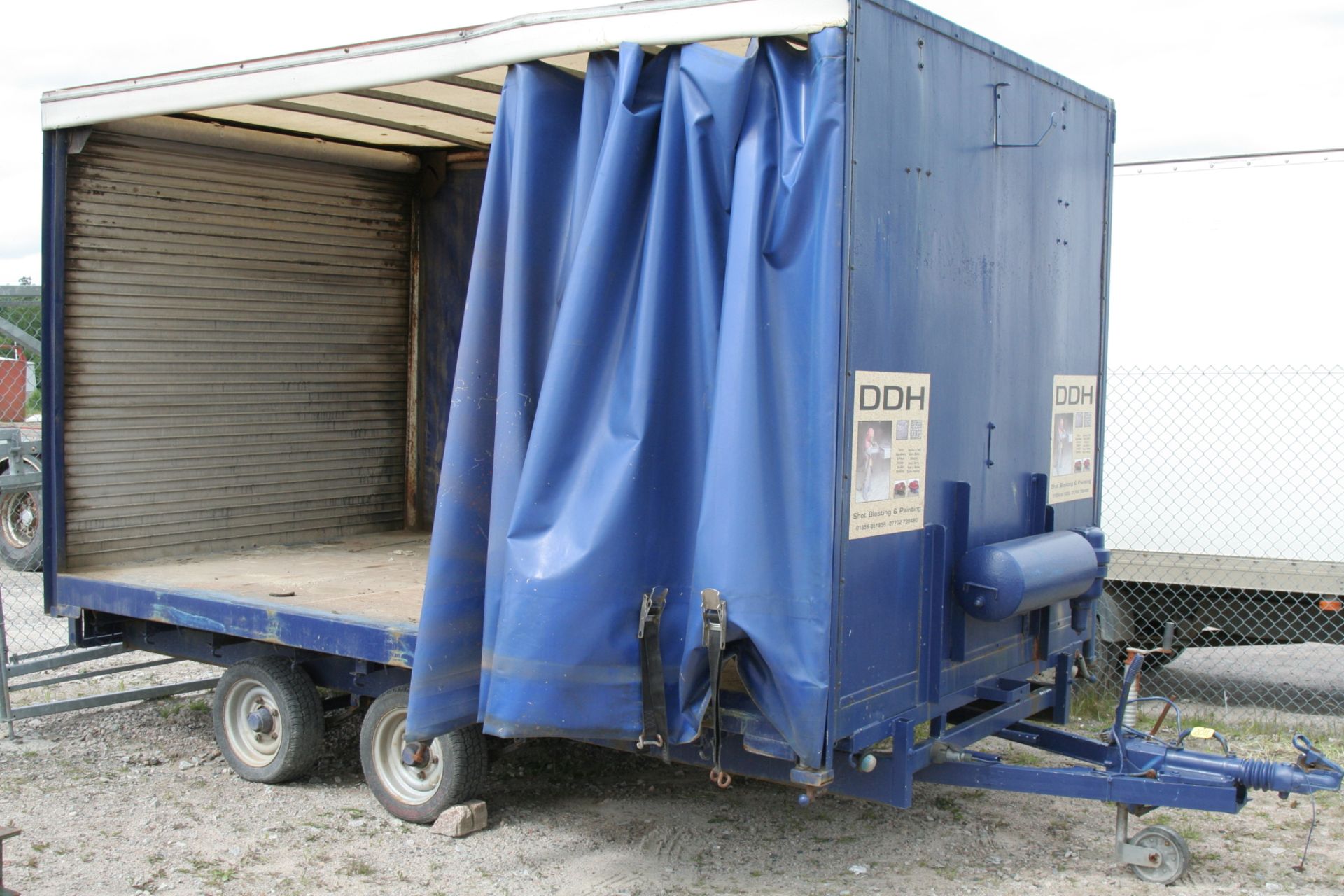 BOX TRAILER C/W SHOT BLAST UNIT