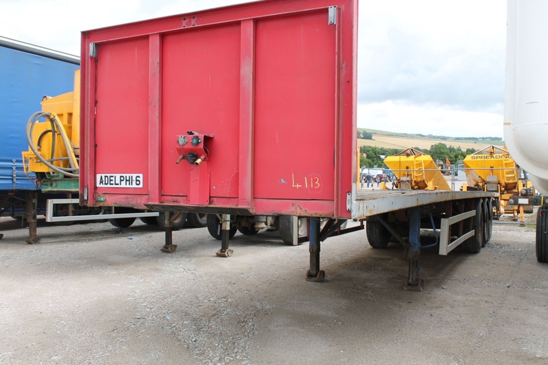 45FT FLAT TRAILER RED