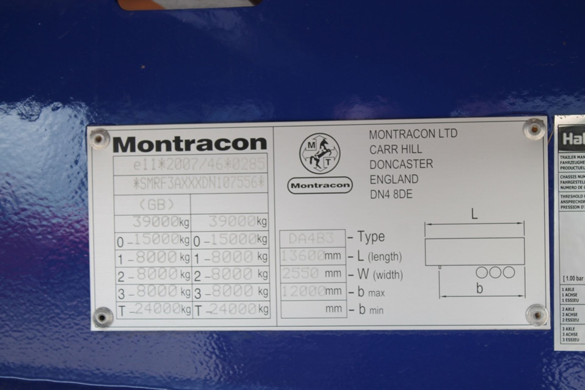 2013 MONTRAAN 45FT FLATBED MOT 31/8/18 S8 P/C HERE - Image 2 of 3