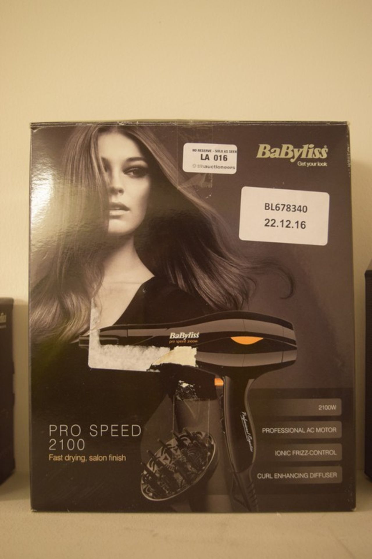 1 x BOXED BABYLISS PRO SPEED 2100 PROFESSIONAL HAIRDRYER RRP £45 (22.12.2016) *PLEASE NOTE THAT