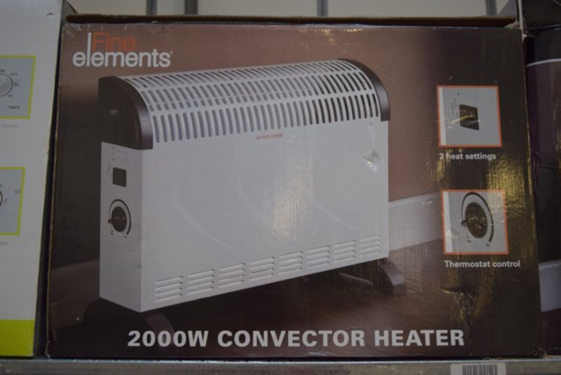 1 X BOXED FINE ELEMENTS 2000W CONVECTOR HEATER RRP £95