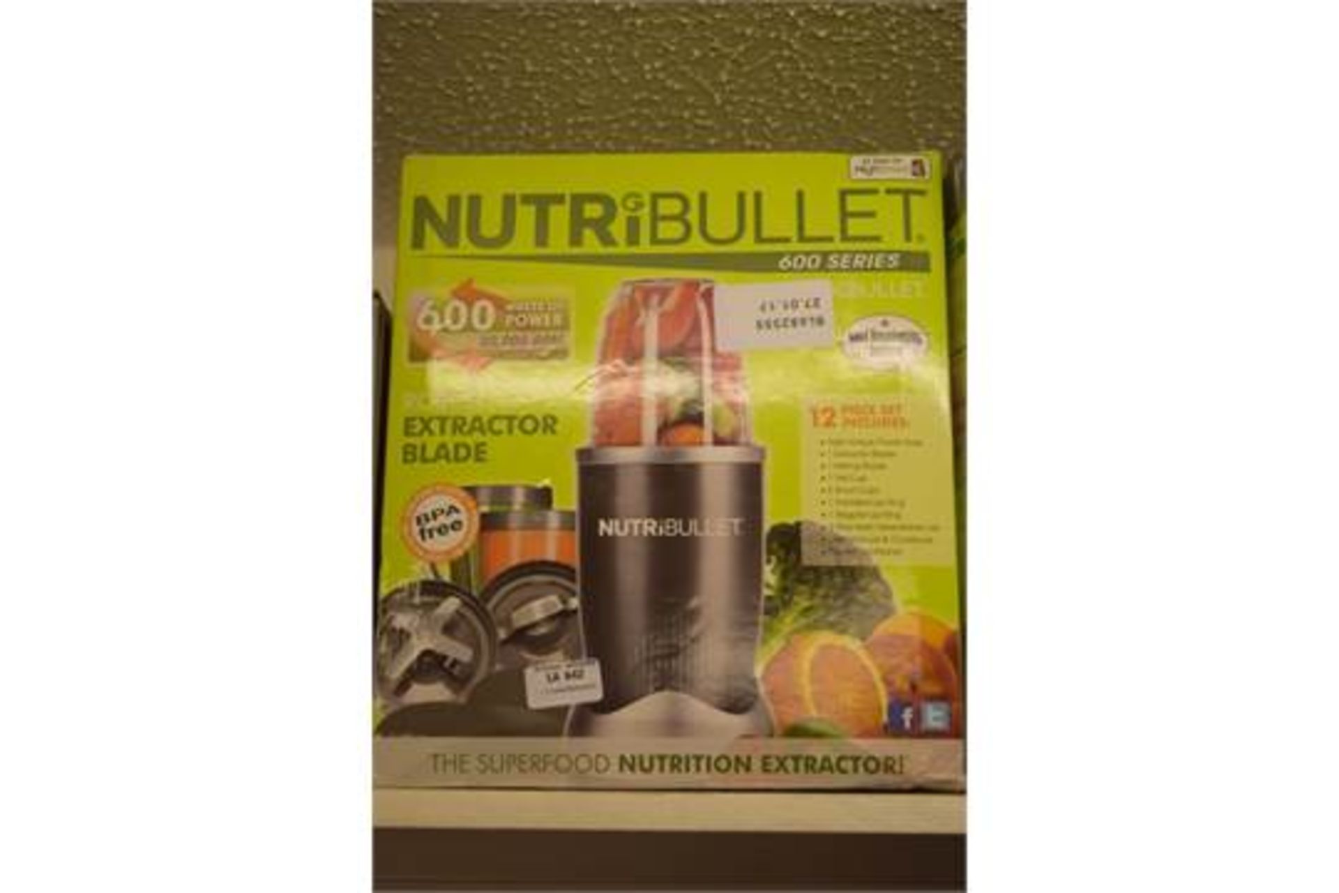 1 X NUTRIBULLET BY MAGIC BULLET 600 SERIES SUPER FOOD NUTRITION EXTRACTOR RRP £80 27.01.17