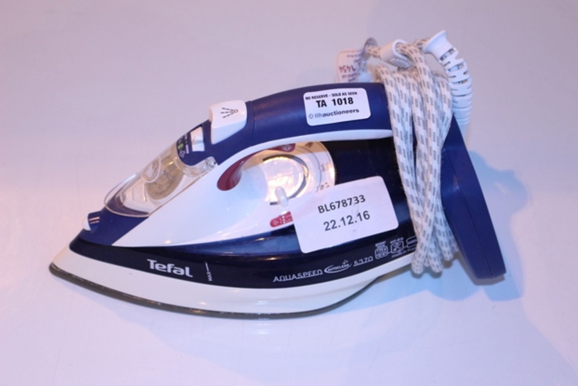 1X TEFAL AQUA SPEED IRON RRP £40 (BL678733)