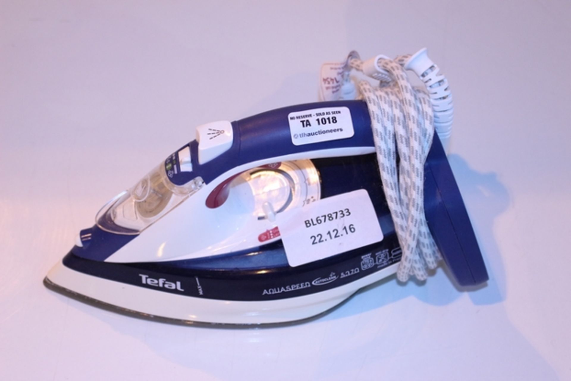 1X TEFAL AQUA SPEED IRON RRP £40 (BL678733)